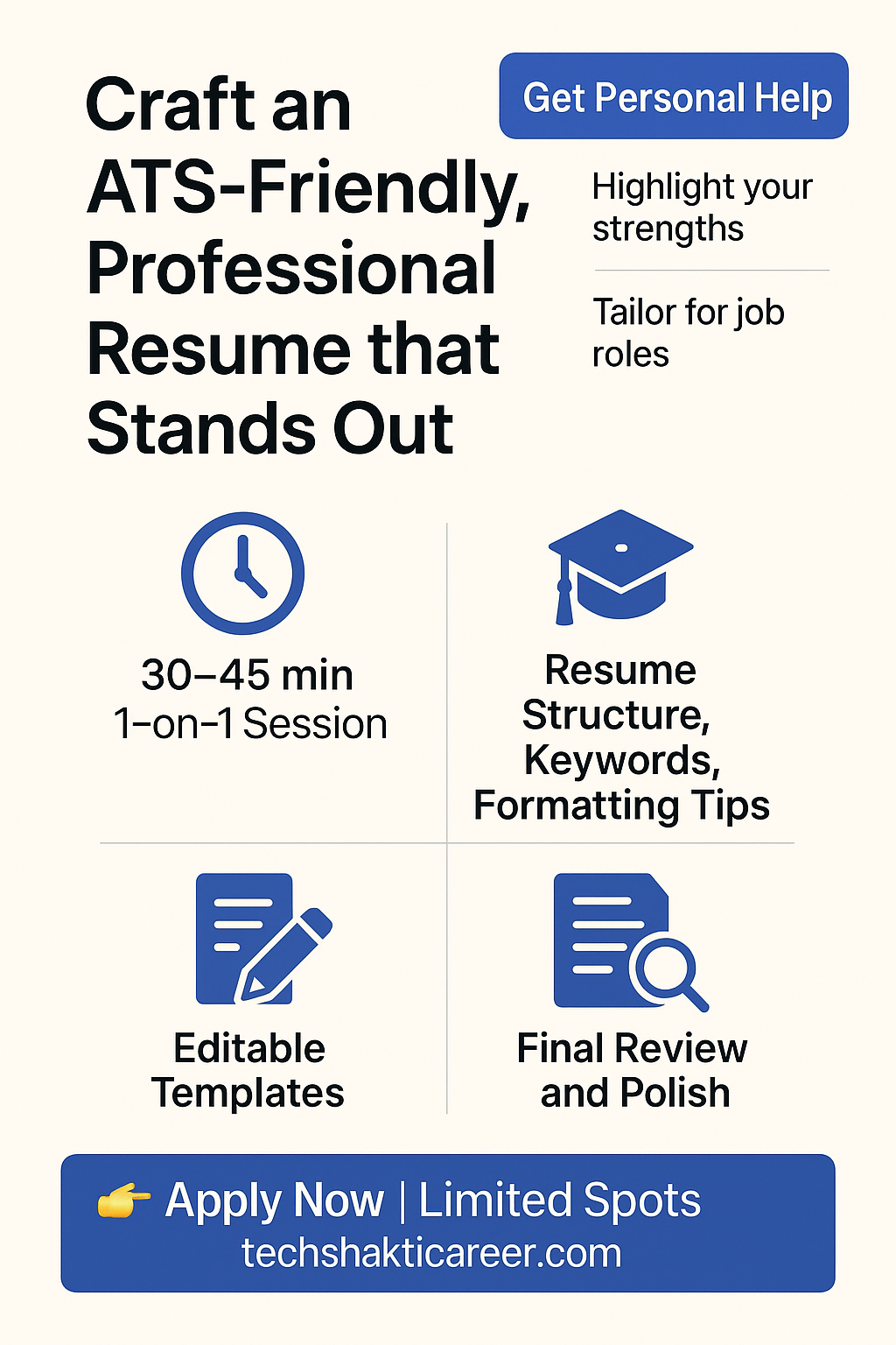 Get a Job-Winning Resume (1-on-1 Guidance)